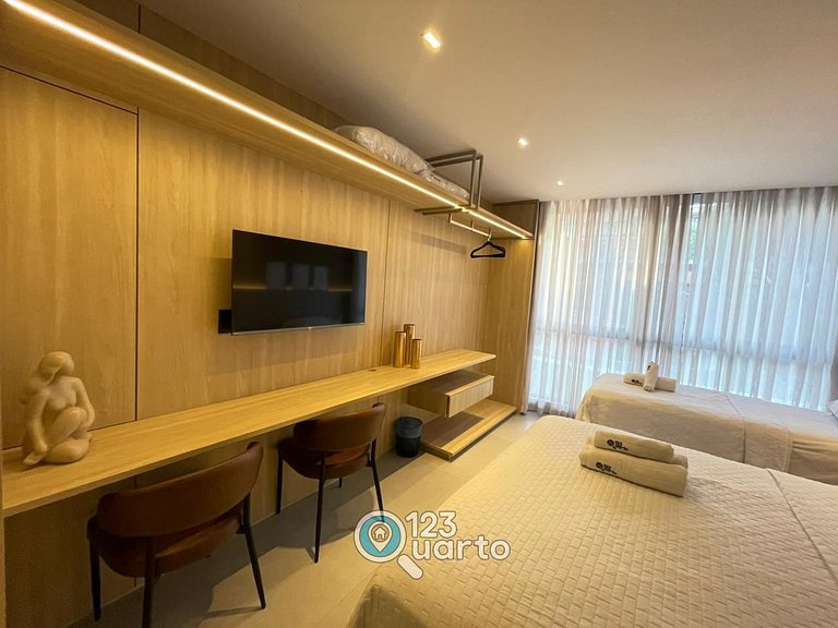 Flat Luxo no Bessa 2 Camas | 123Quarto #GS116