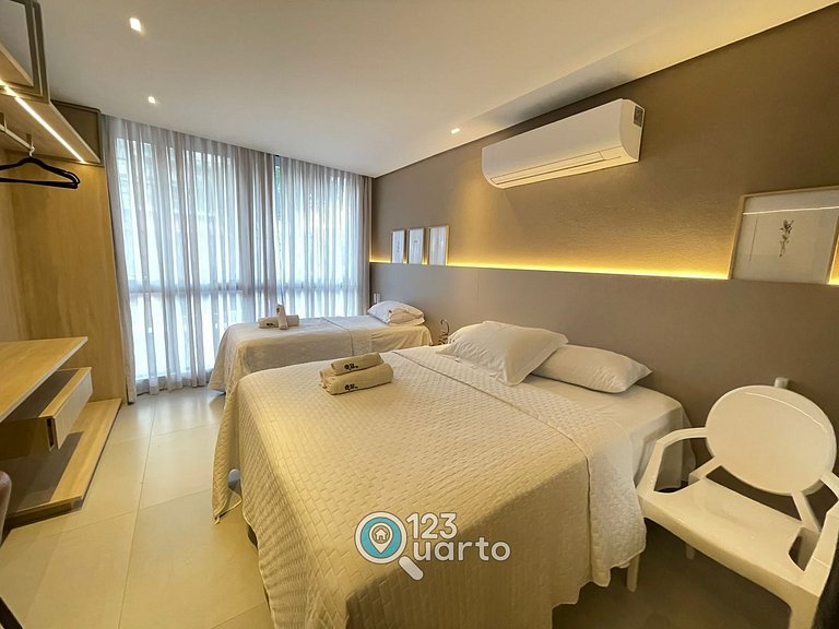 Flat Luxo no Bessa 2 Camas | 123Quarto #GS116