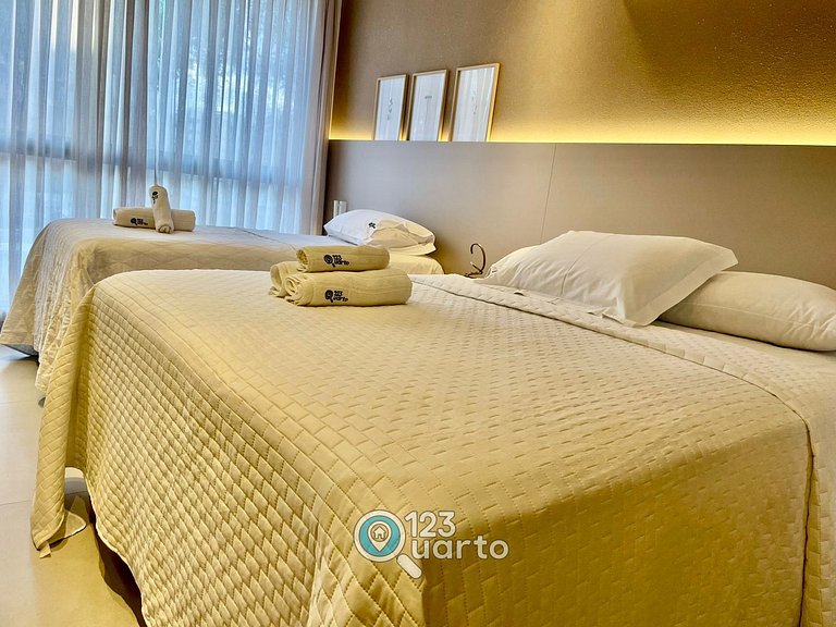 Flat Luxo no Bessa 2 Camas | 123Quarto #GS116