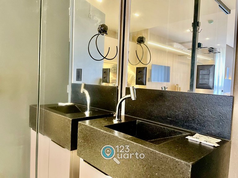Flat Luxo no Bessa 2 Camas | 123Quarto #GS116