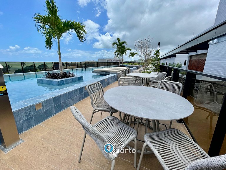 Studio Luxo em Cabo Branco | 123Quarto #HCB136B