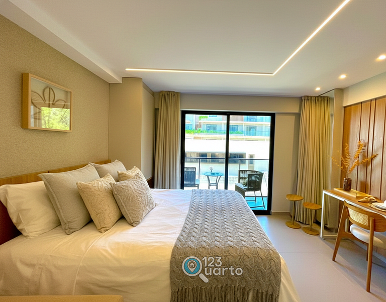 Apto Luxo Com Varanda Vista Mar | 123Quarto #BH207