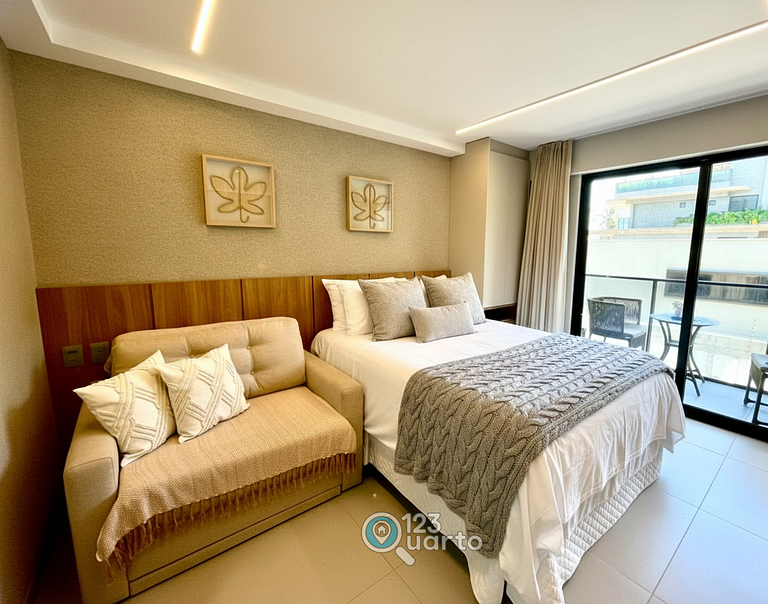 Apto Luxo Com Varanda Vista Mar | 123Quarto #BH207