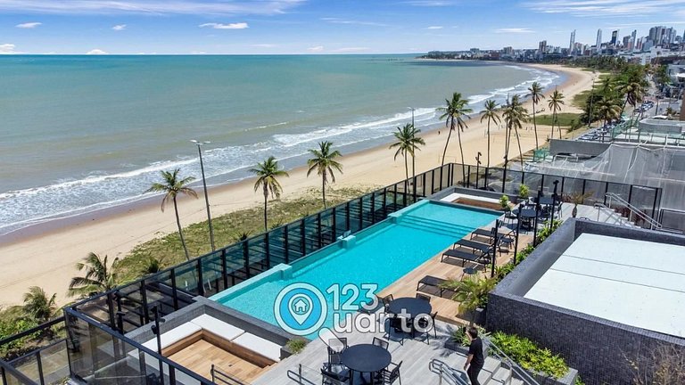 Apto Luxo Com Varanda Vista Mar | 123Quarto #BH207