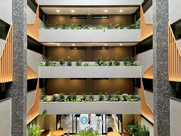 Apto Luxo Com Varanda Vista Mar | 123Quarto #BH207