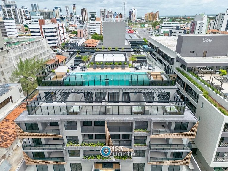 Apto Luxo Com Varanda Vista Mar | 123Quarto #BH207