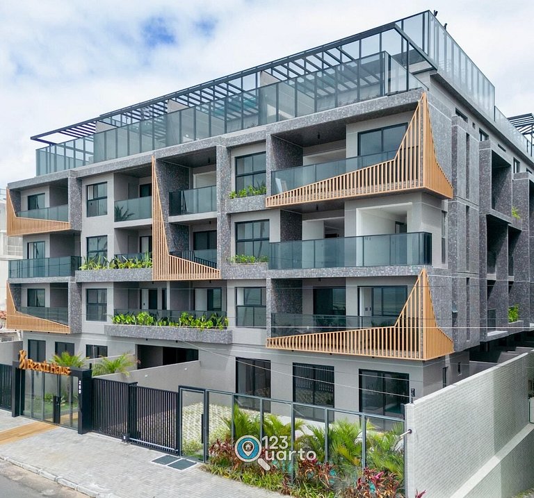 Apto Luxo Com Varanda Vista Mar | 123Quarto #BH207