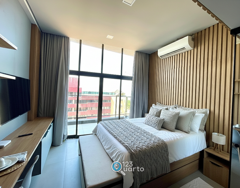 Apto Com Varanda Vista lateral Mar| #GS402