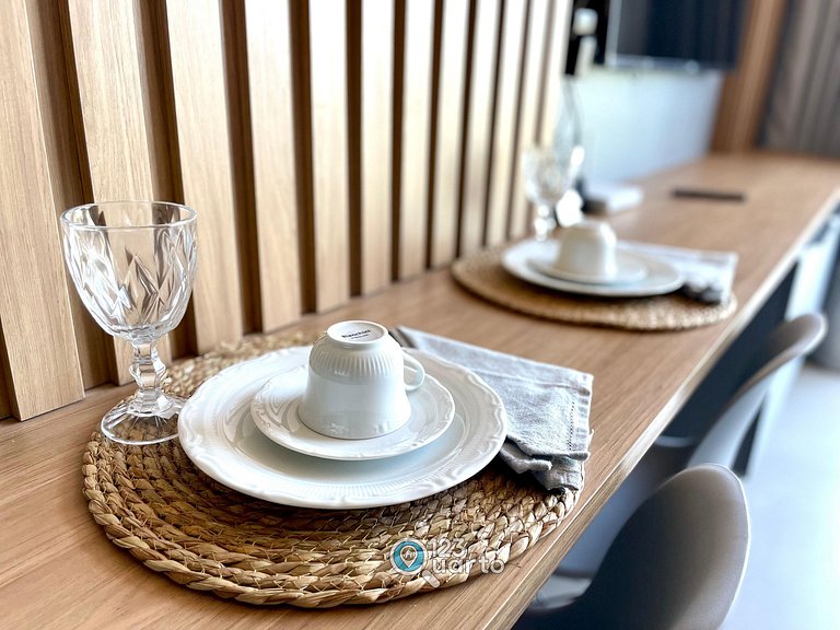 Apto Com Varanda Vista Mar| 123Quarto #GS402