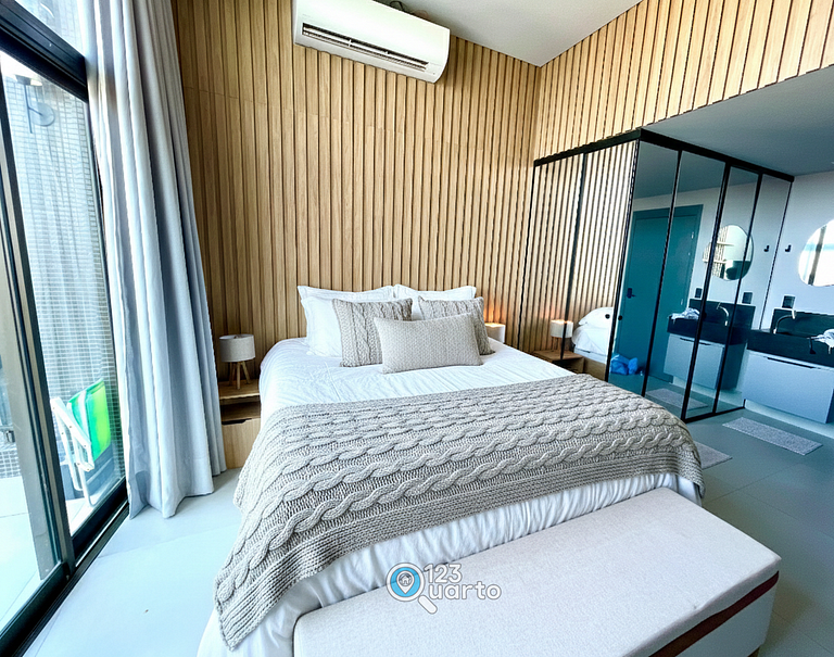 Apto Com Varanda Vista Mar| 123Quarto #GS402