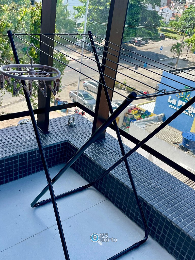 Apto Com Varanda Vista Mar| 123Quarto #GS402