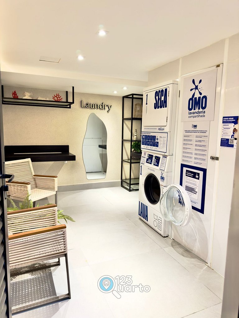 Apto Com Varanda Vista Mar| 123Quarto #GS402