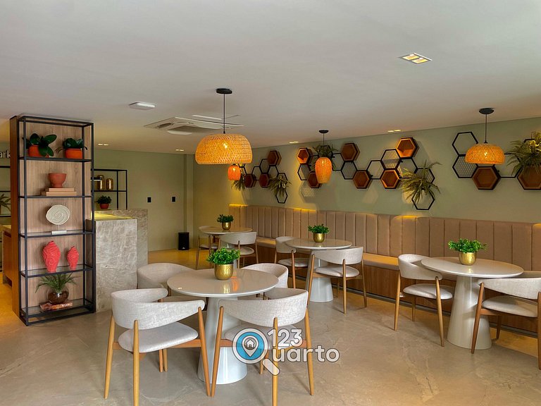 Apto Com Varanda Vista Mar| 123Quarto #GS402