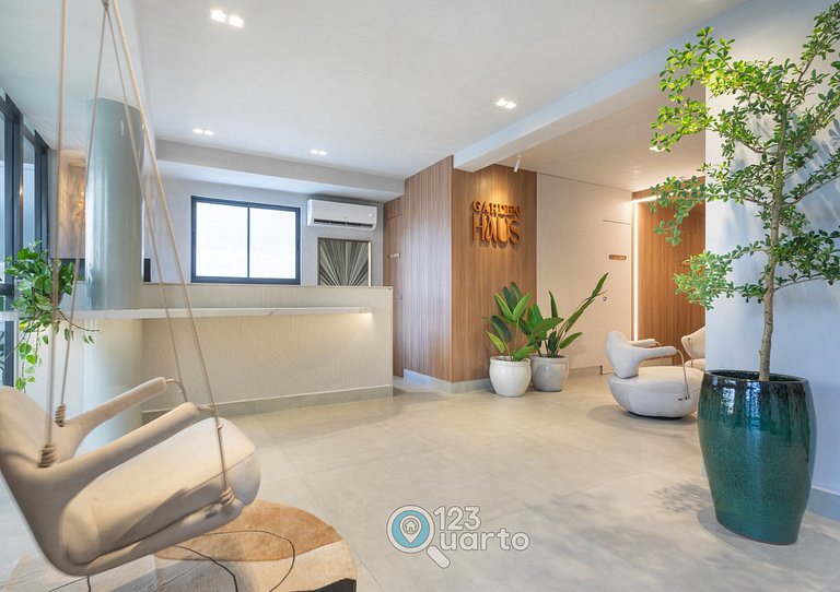 Apto Luxo | Vista Mar + Hidro Aquecida no Rooftop