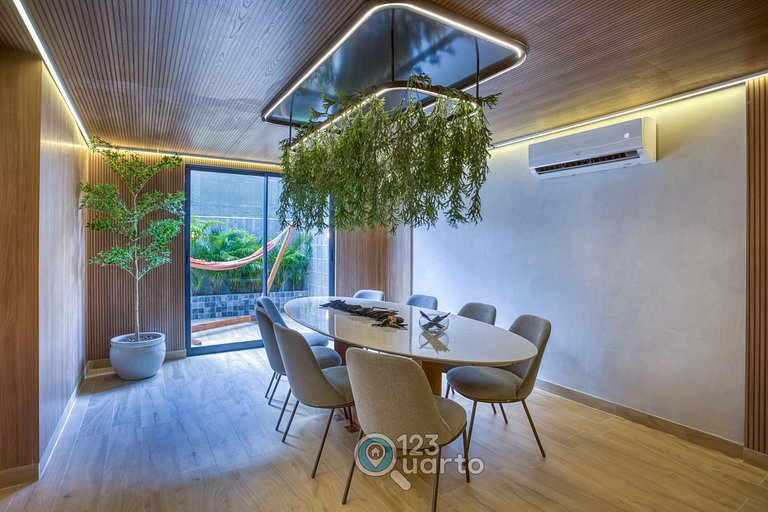 Apto Luxo | Vista Mar + Hidro Aquecida no Rooftop