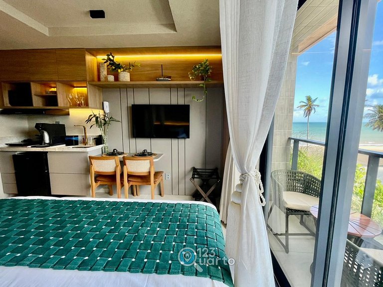 Apto Luxo | Vista Mar + Hidro Aquecida no Rooftop