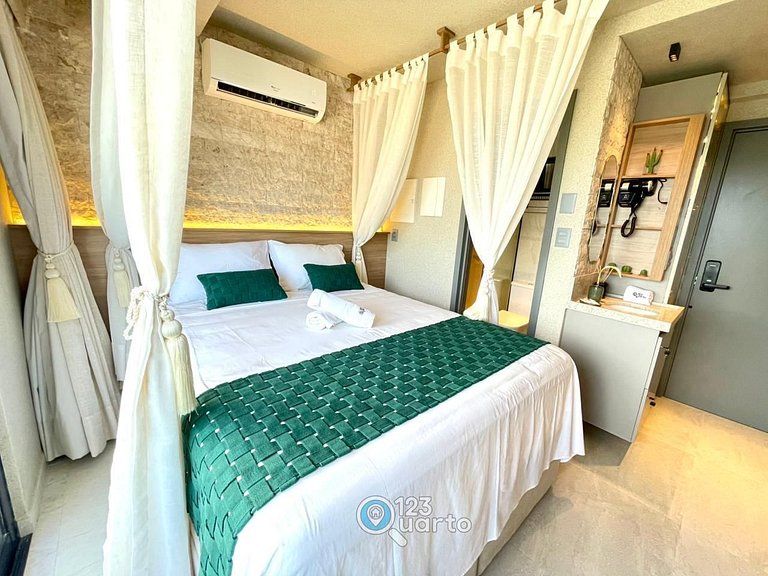 Apto Luxo | Vista Mar + Hidro Aquecida no Rooftop