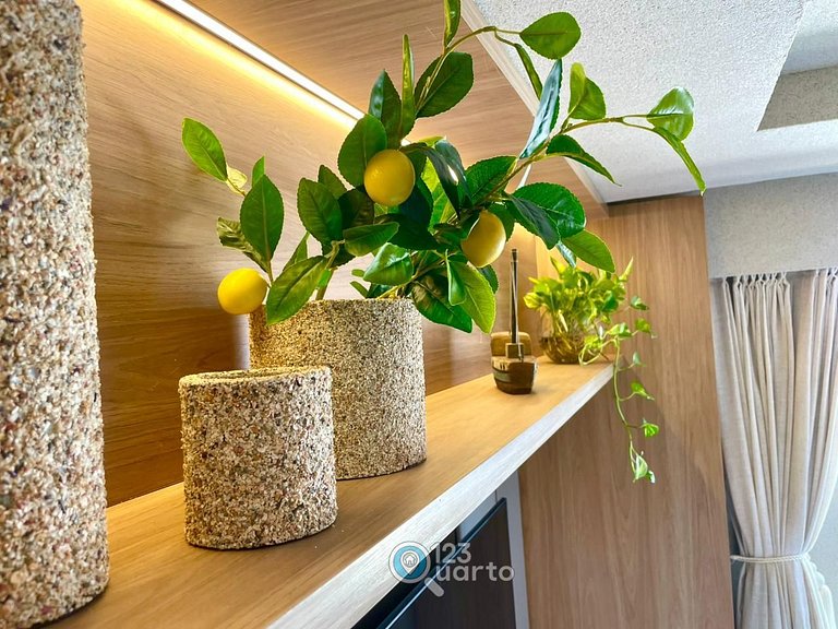 Apto Luxo | Vista Mar + Hidro Aquecida no Rooftop