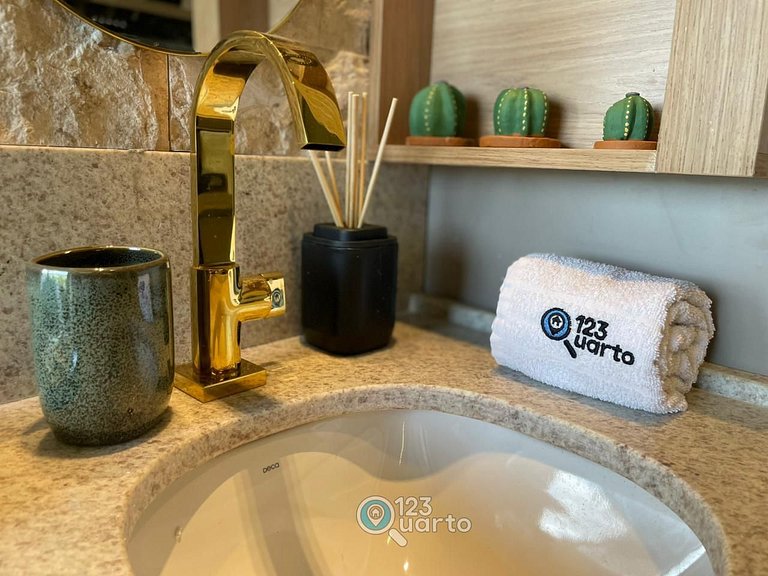 Apto Luxo | Vista Mar + Hidro Aquecida no Rooftop